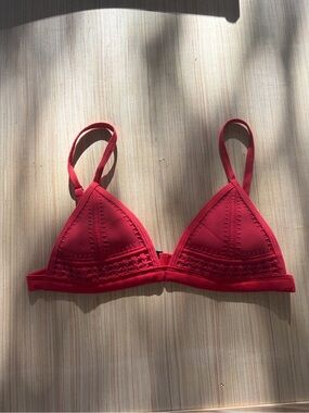 Red Triangl Bikini Top